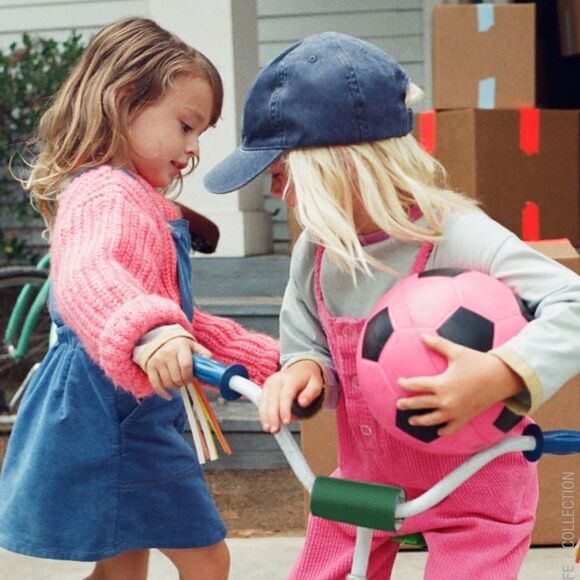 ZARA Kids | Blue | FINE WALED CORDUROY OVERALL DRESS - Picture 5 of 8